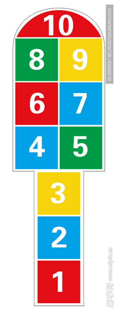 彩色数字叠放积木玩具