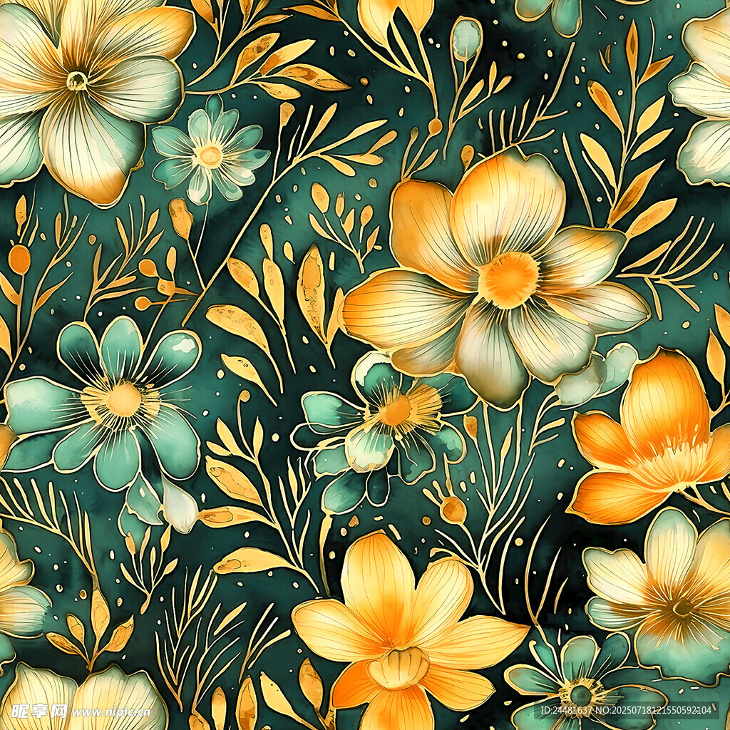 热带花卉图案