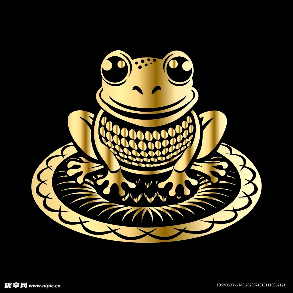 金色蟾蜍摆件