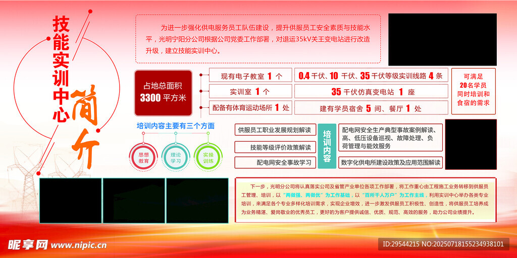 培训中心迎检展板
