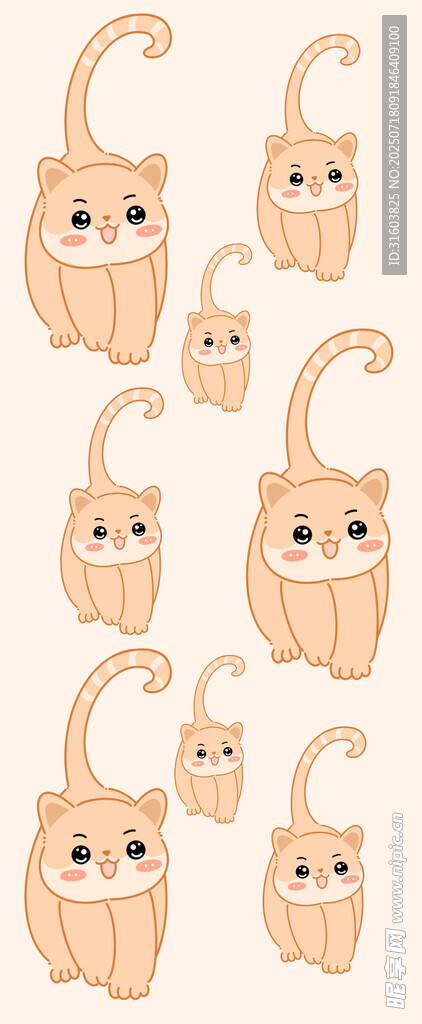 可爱卡通橘猫壁纸