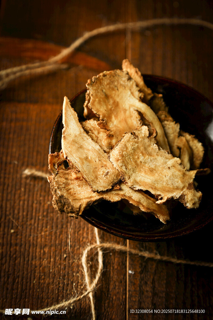 干制菌类食材特写