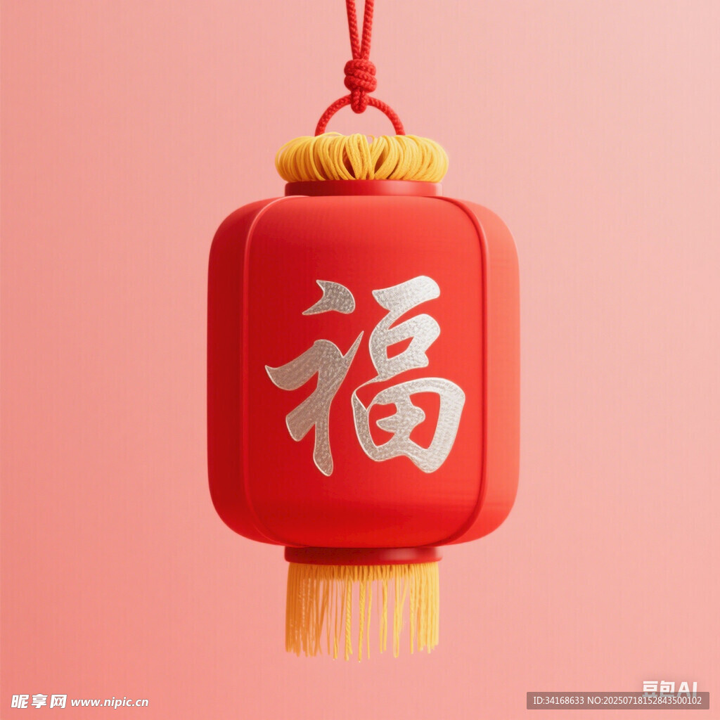 红色福字灯笼喜庆装饰