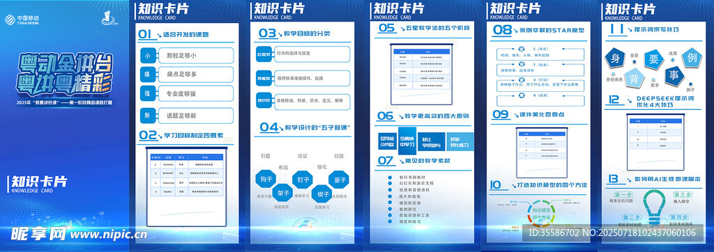 知识卡片三折页