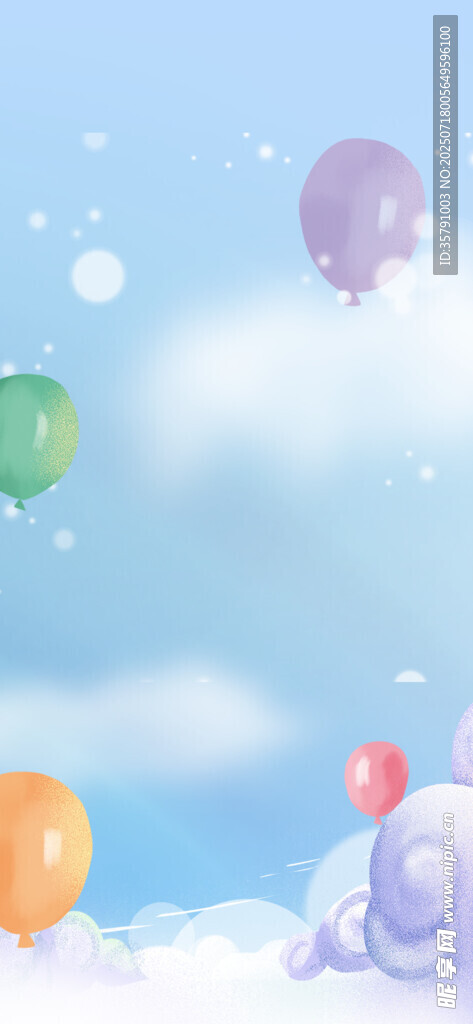 天空中漂浮的多彩气球