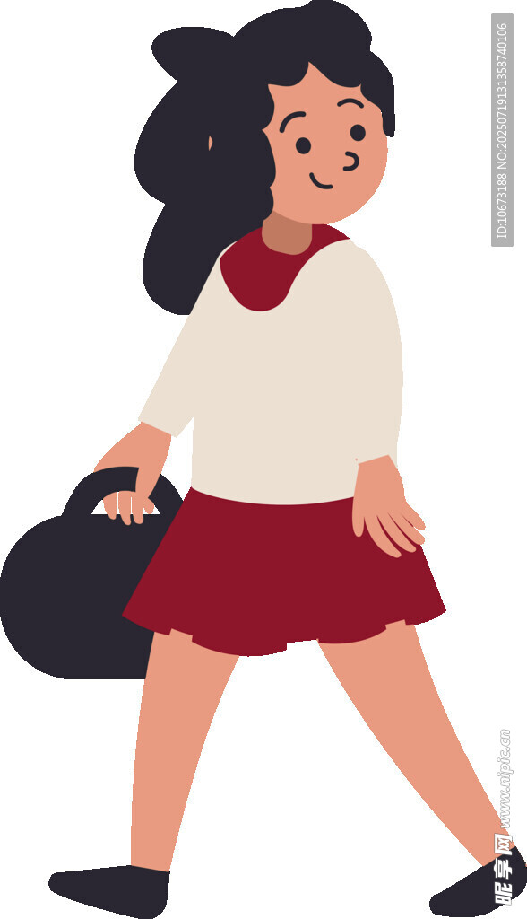 行走的时尚女孩