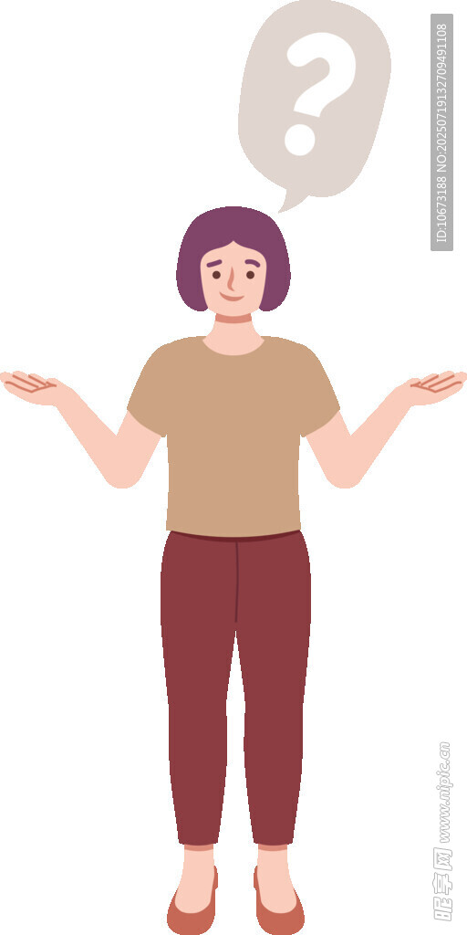 困惑的女士摊手表示不解
