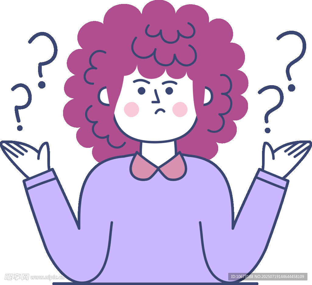 困惑女孩摊手显迷茫