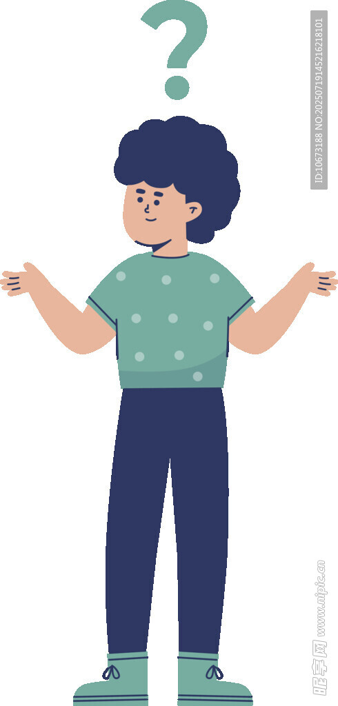 困惑的男孩