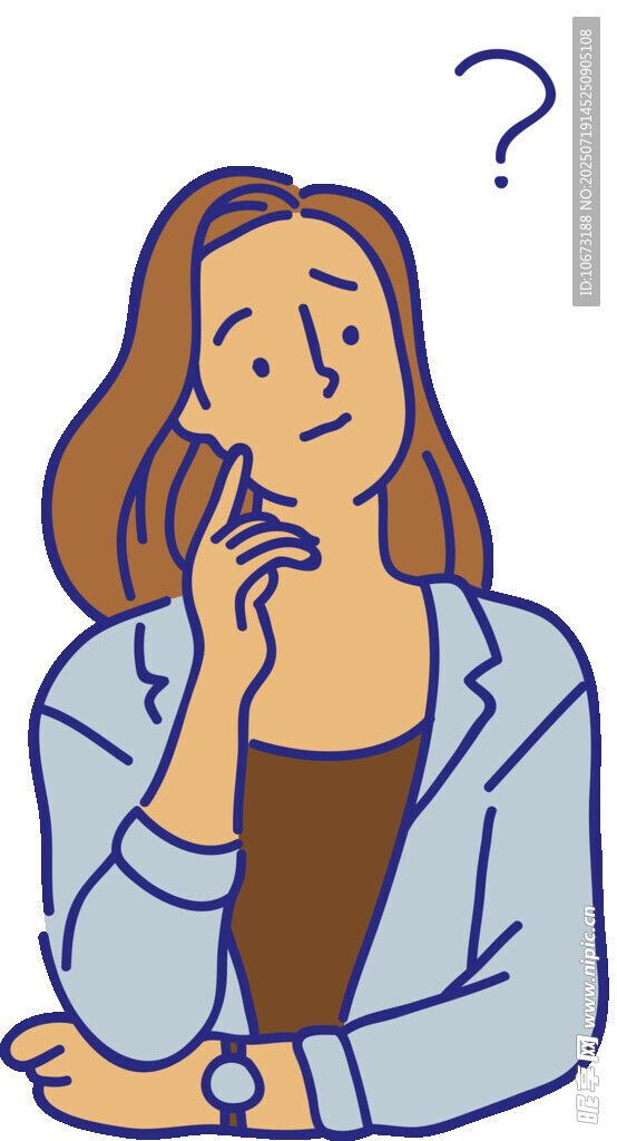 思考的女性