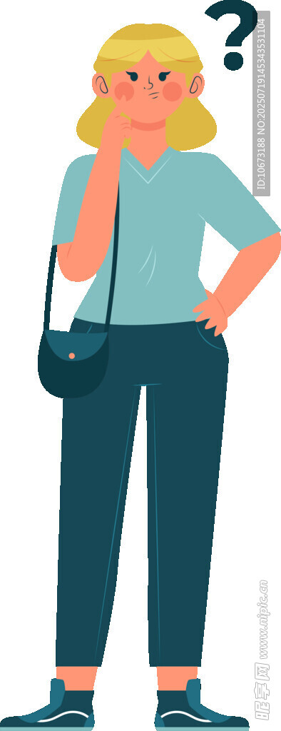 思考的女士
