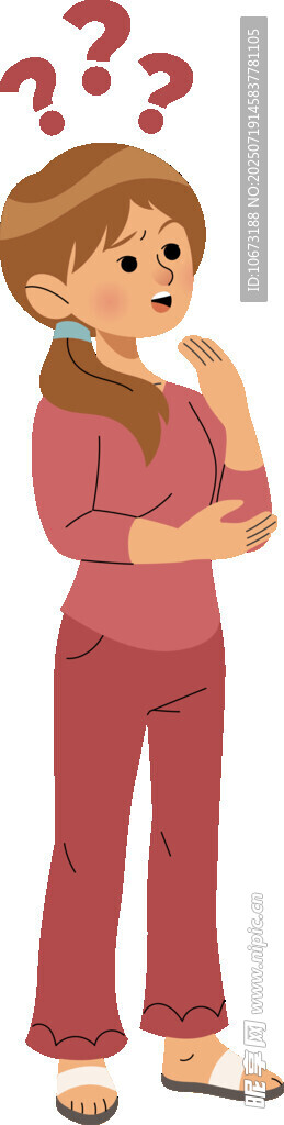 困惑的女性思考着装选择