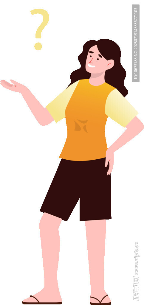 疑惑女孩摊手表达不解