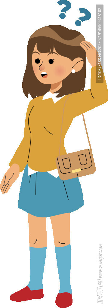 困惑少女