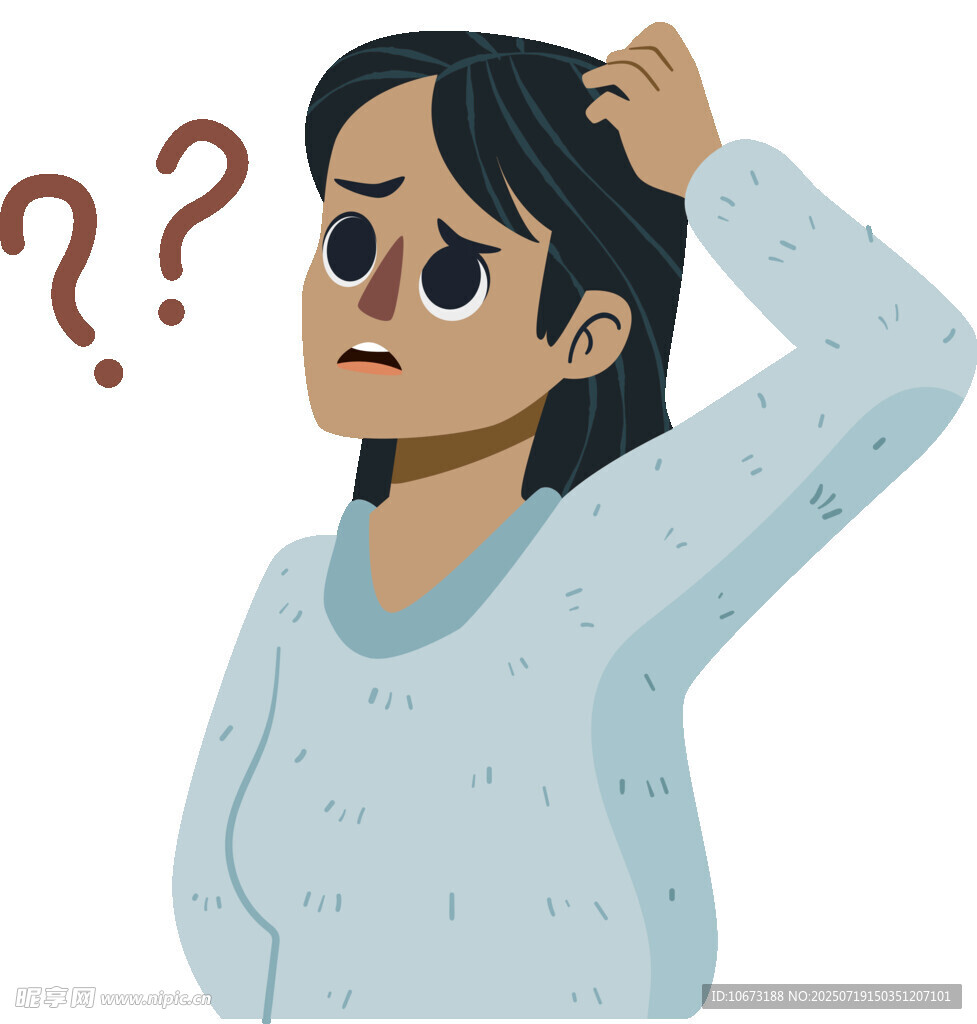 困惑的女性