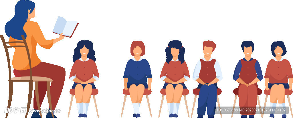 老师授课学生端坐听讲