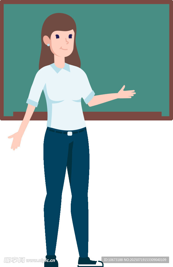 女教师课堂授课示意
