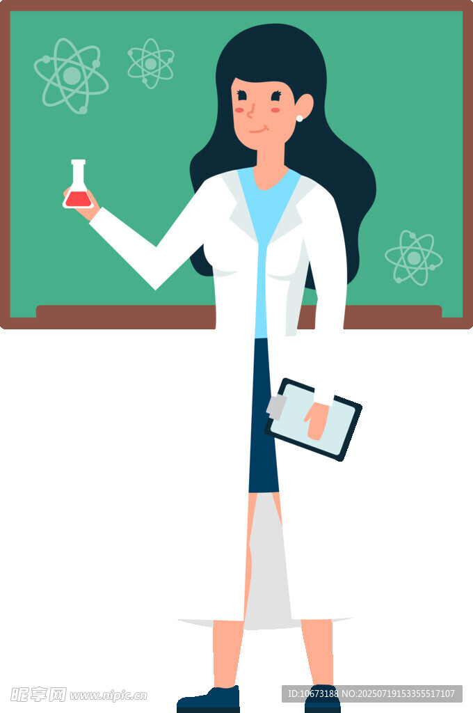女科学家授课场景