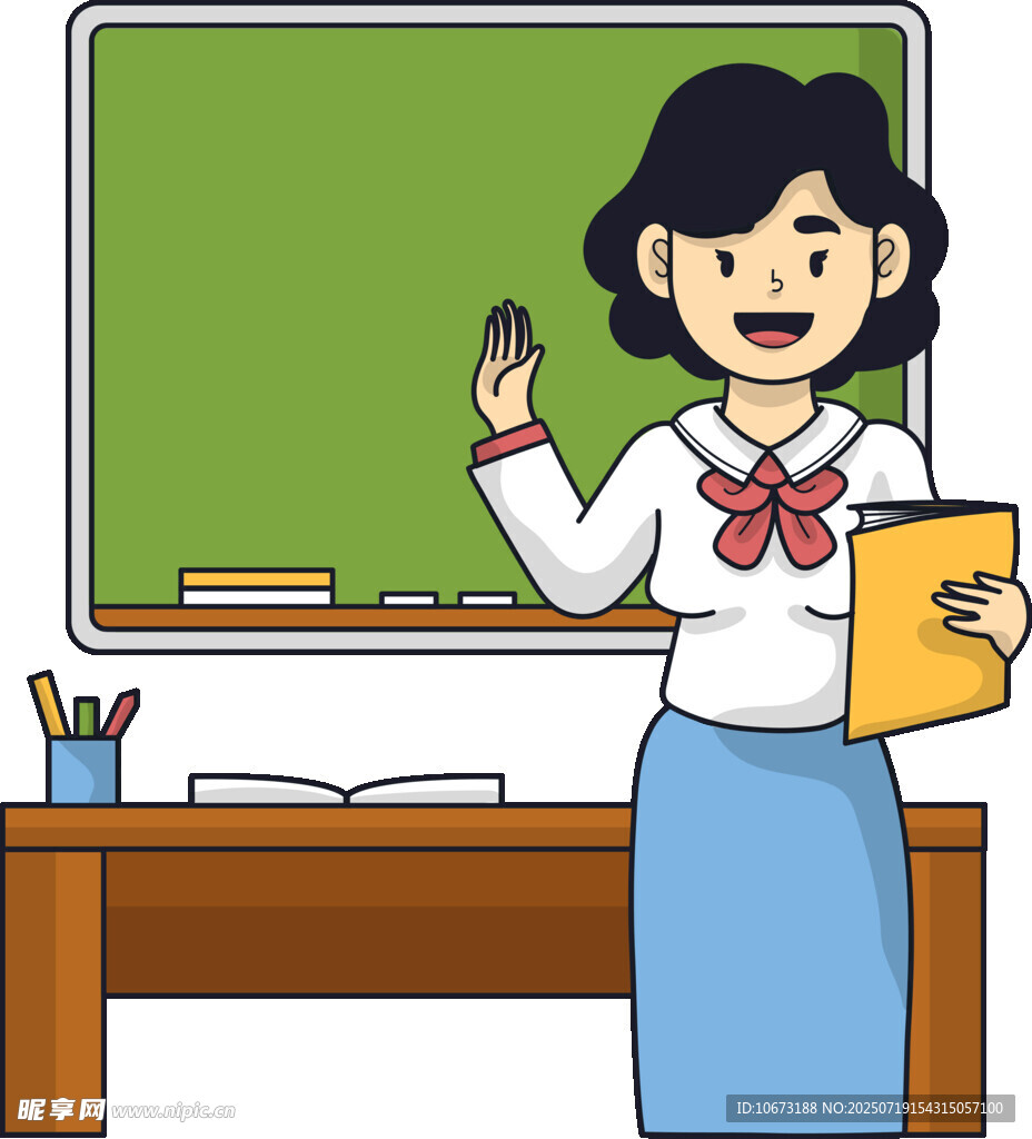 女教师在讲台授课