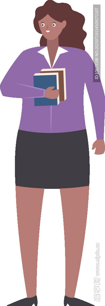 手持书本的职业女性