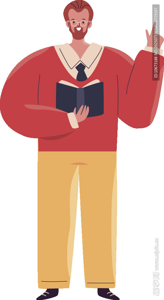 男子手持书本做手势