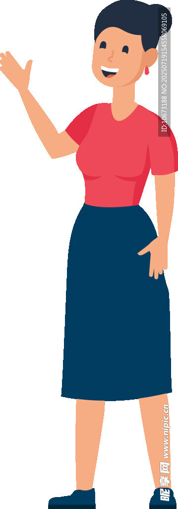 愤怒女士挥手表达情绪