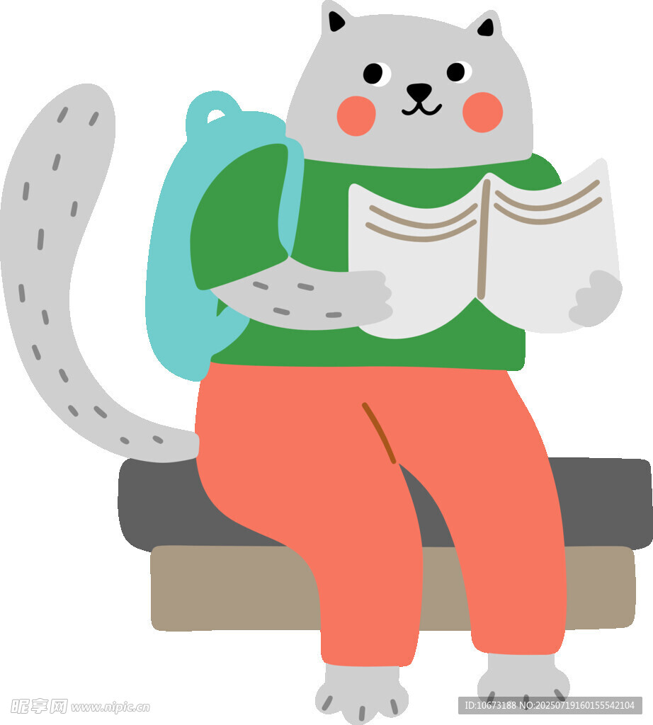 读书的猫咪