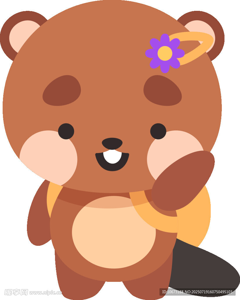 可爱卡通小海狸形象