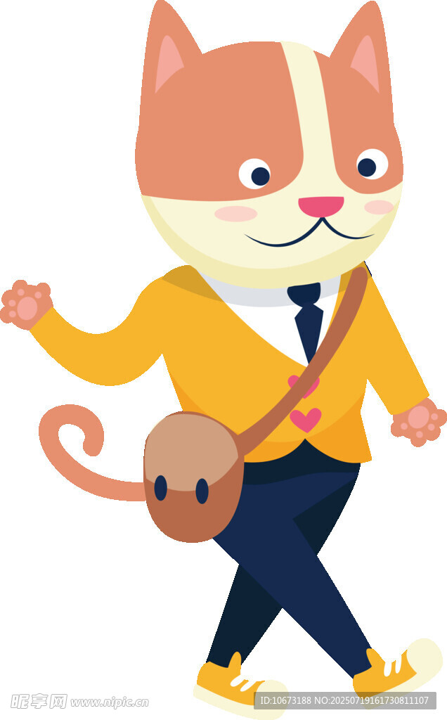 时尚猫咪街头漫步