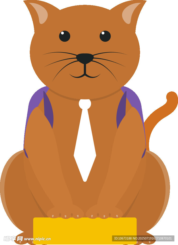 背着书包的可爱猫咪