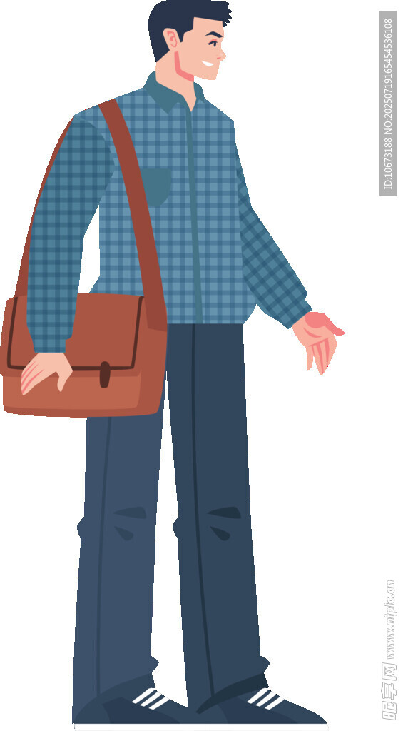 背着包行走的男士