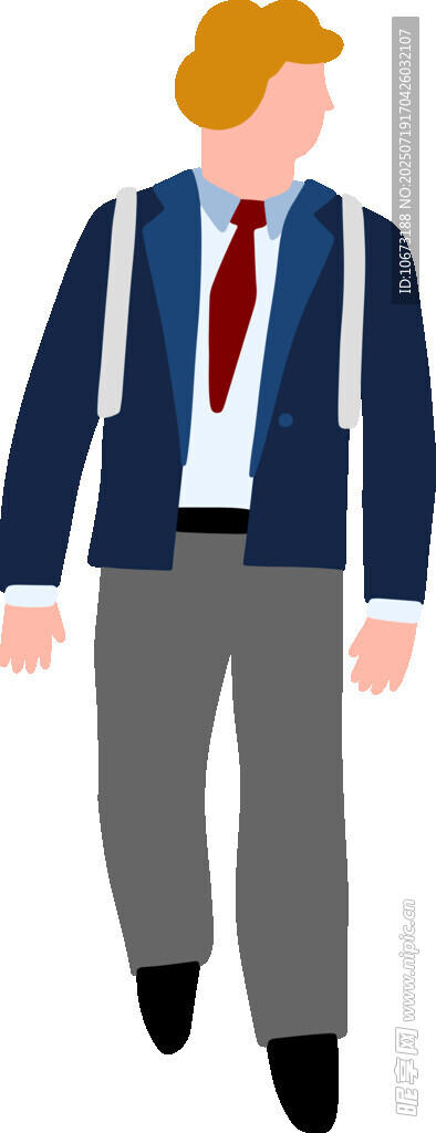 商务男士行走形象