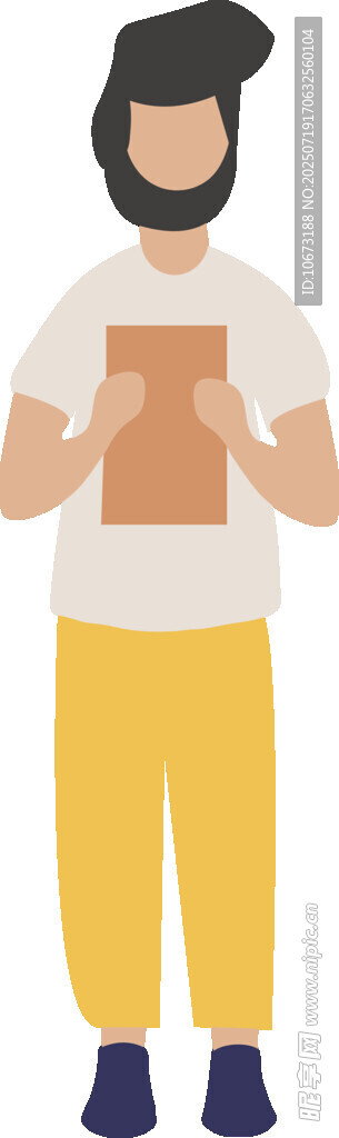 男子手持纸箱