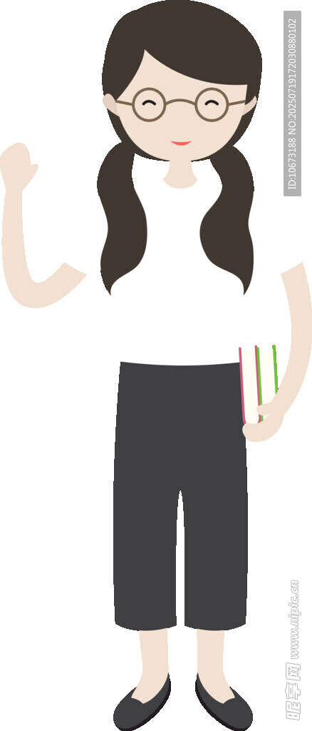 活力女孩展示自信姿态