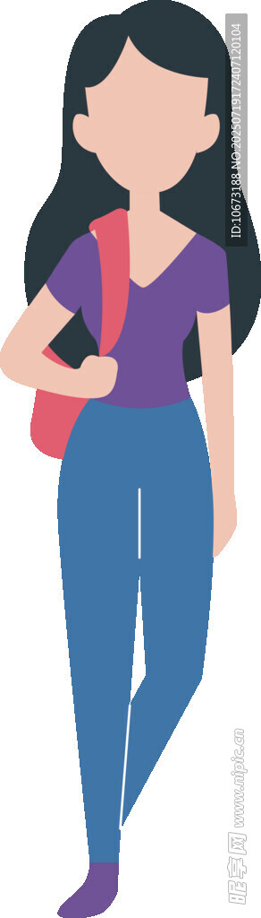 背着包的时尚女孩
