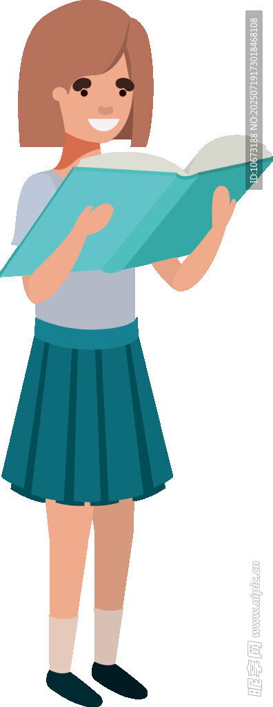 女孩专注阅读