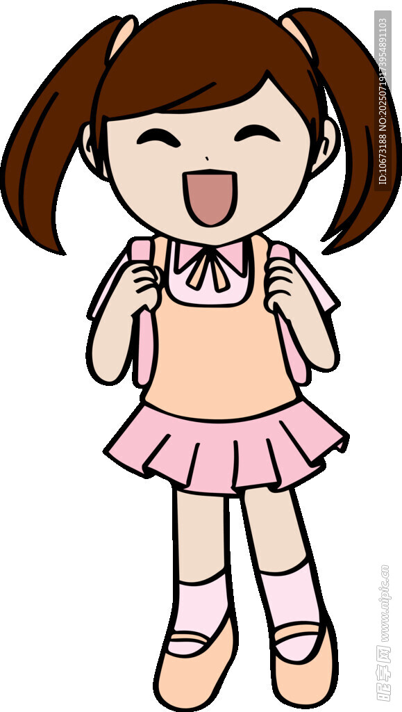 可爱双马尾小女孩形象