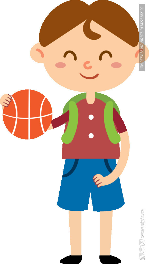 背着书包的篮球少年