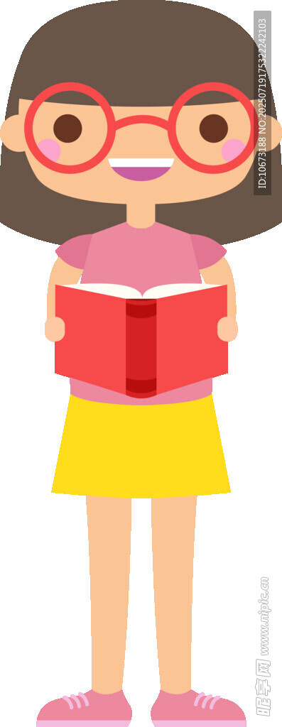 女孩手持红书笑盈盈