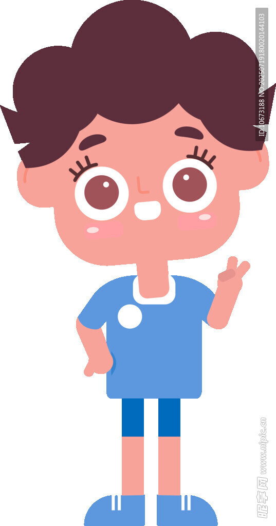 可爱小男孩打招呼