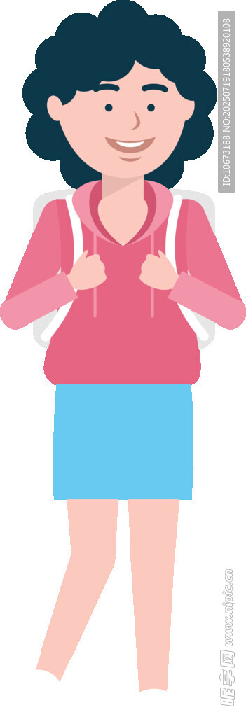 自信微笑的红衣女士