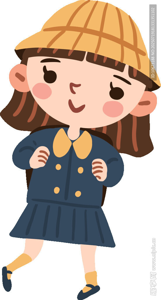 穿制服的可爱小女孩