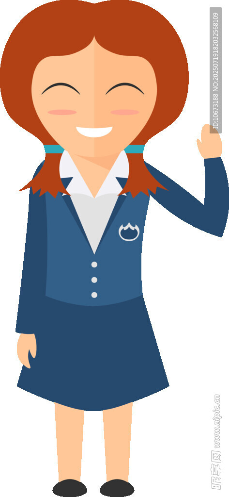 微笑的校服女孩