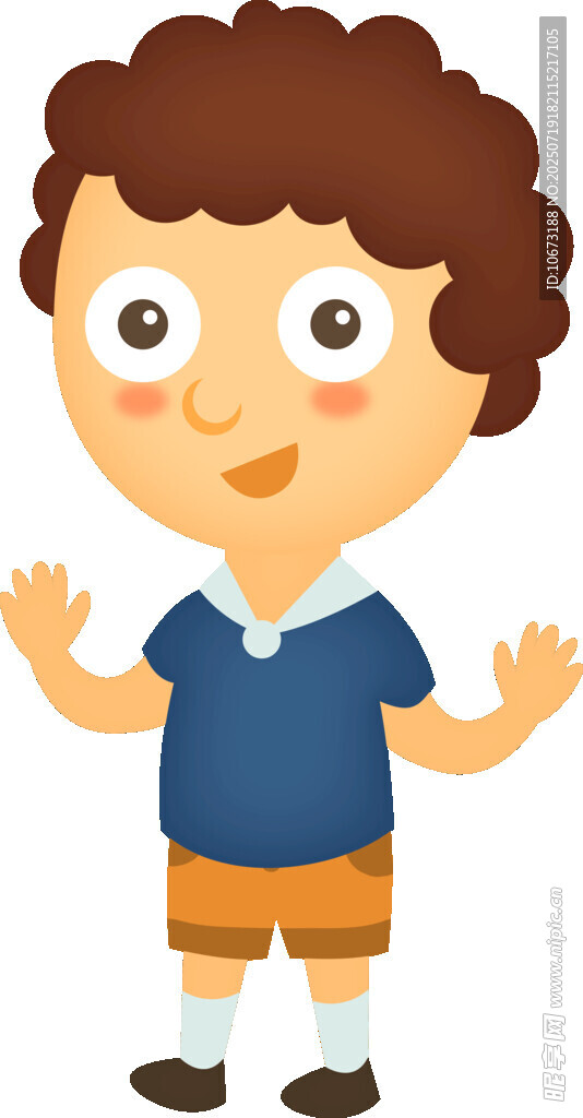 可爱小男孩张开双手