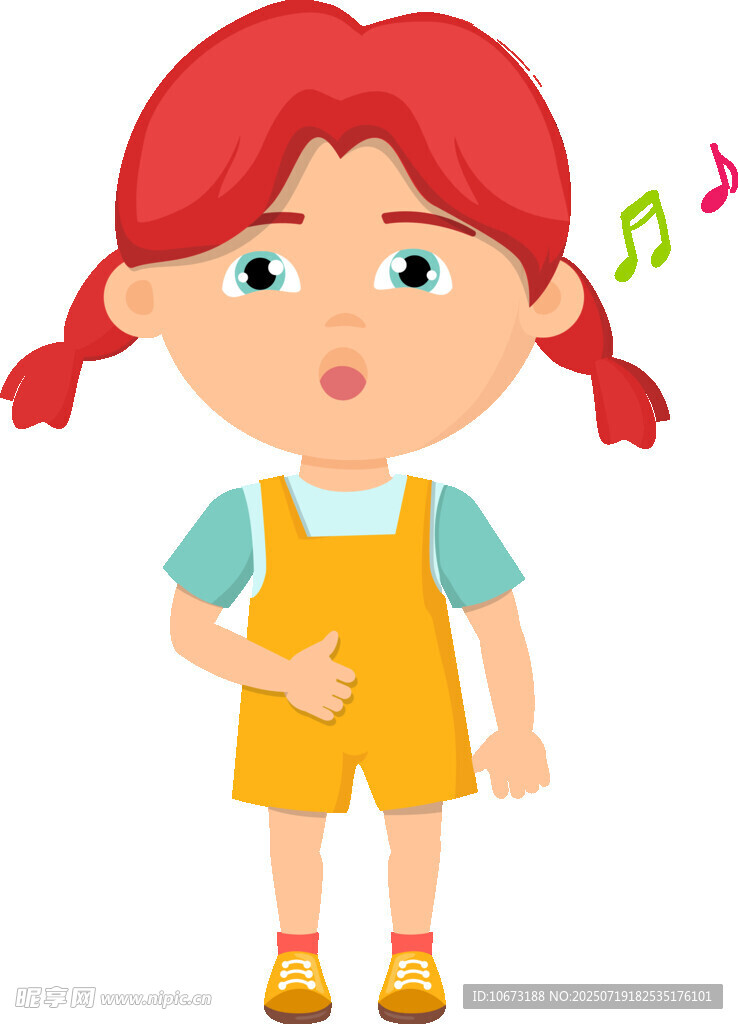 红发女孩捂着肚子显难受