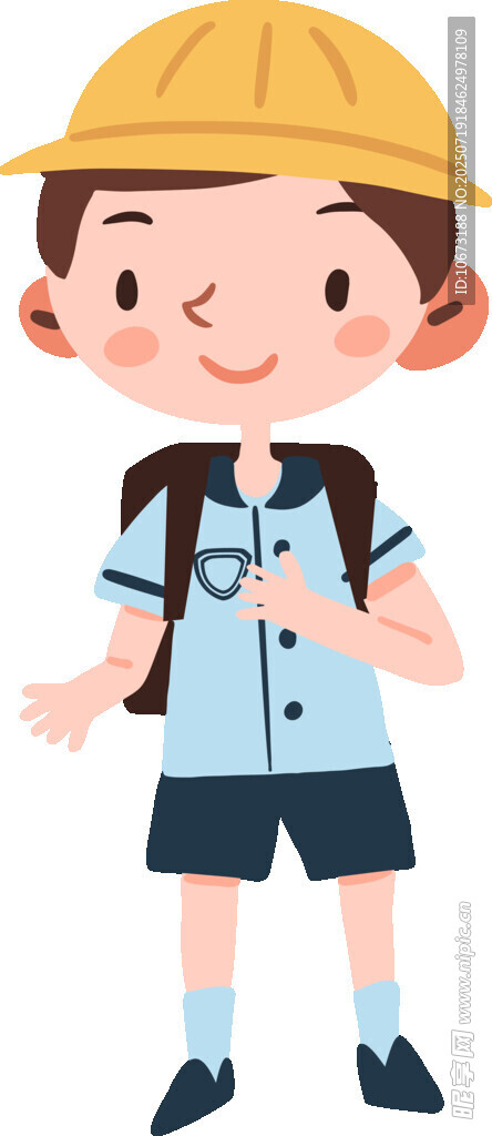 戴安全帽的可爱上学男孩