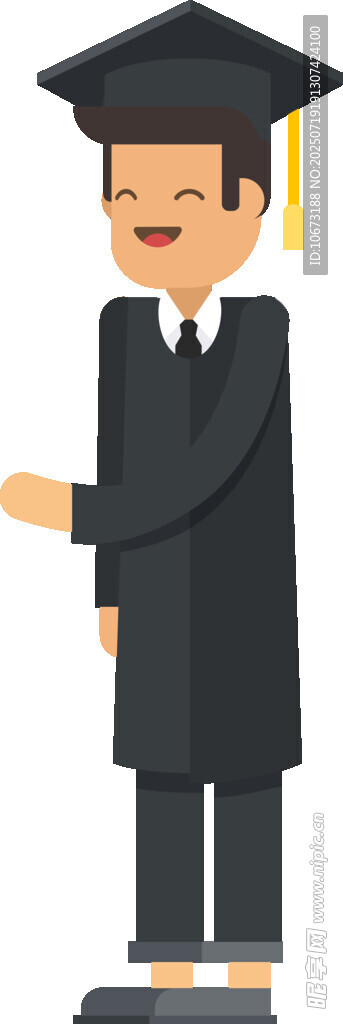 毕业学士伸手示意