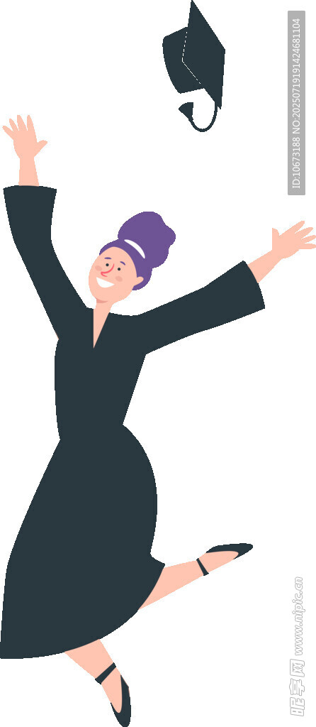 黑衣女士跃起抛帽瞬间