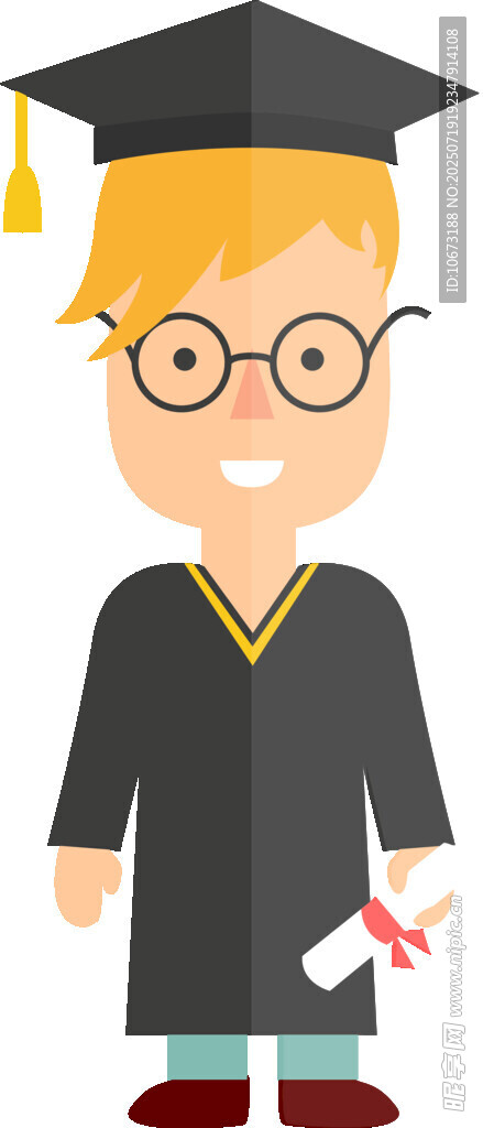 毕业学士形象
