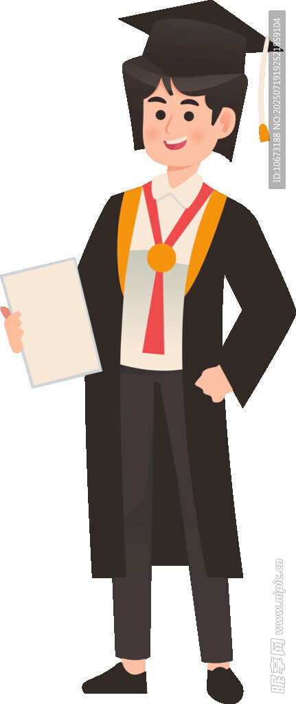毕业学士手持文凭